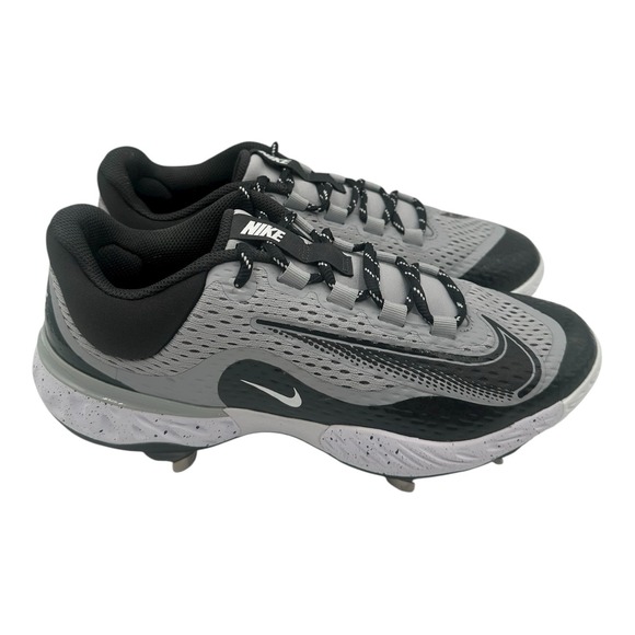 Nike Alpha Huarache Elite 4 Baseball‎ Cleats Mens Sz 8 Gray Black DJ6521-004